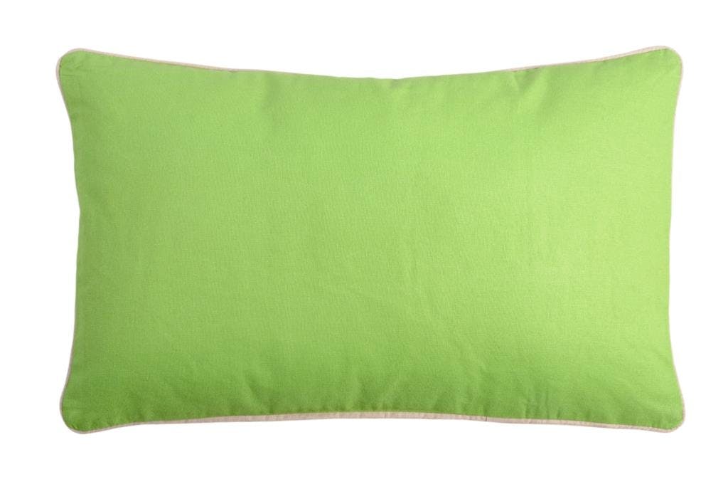 Coussin rectangulaire 30x50 Lin-Vert 100% Coton DUO
