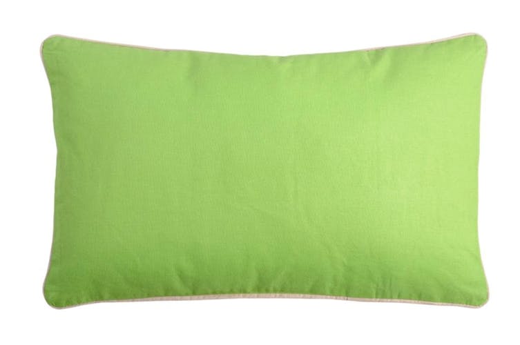 Coussin rectangulaire 30x50 Lin-Vert 100% Coton DUO