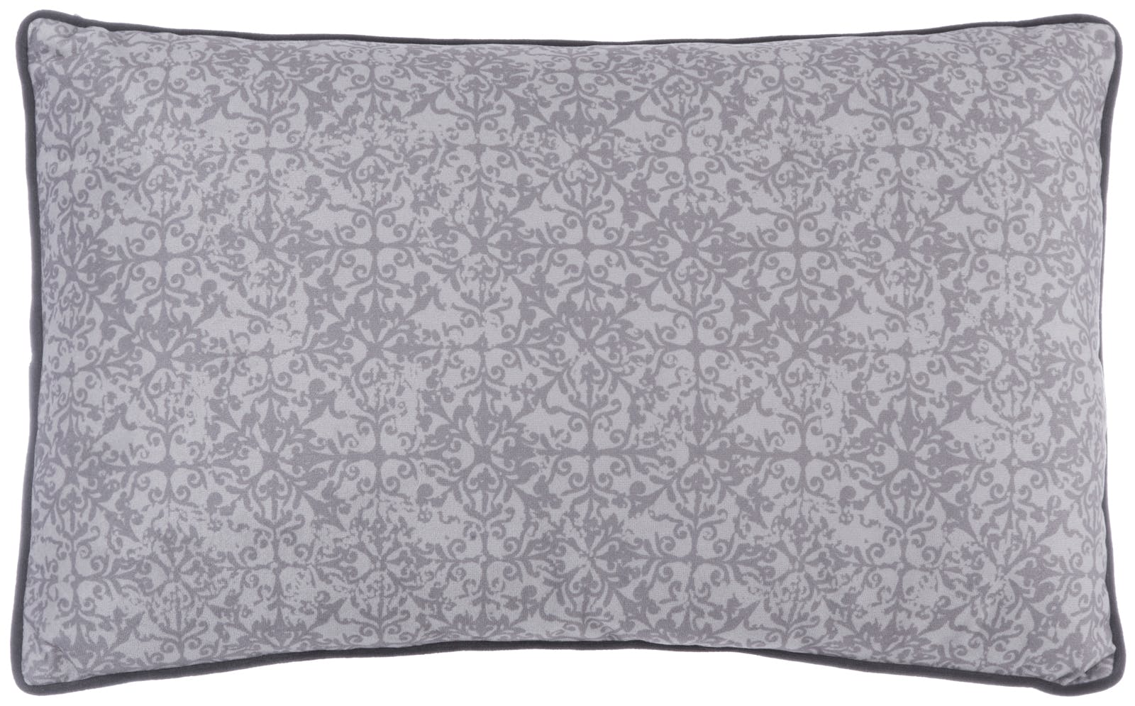 Coussin rectangulaire en velours coloris lin motifs baroque 30x50cm