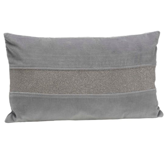 Coussin rectangulaire gris chic