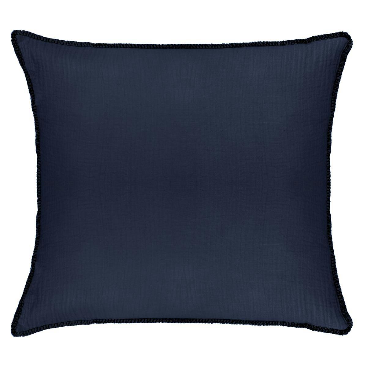 Coussin surpiqure bleu foncé