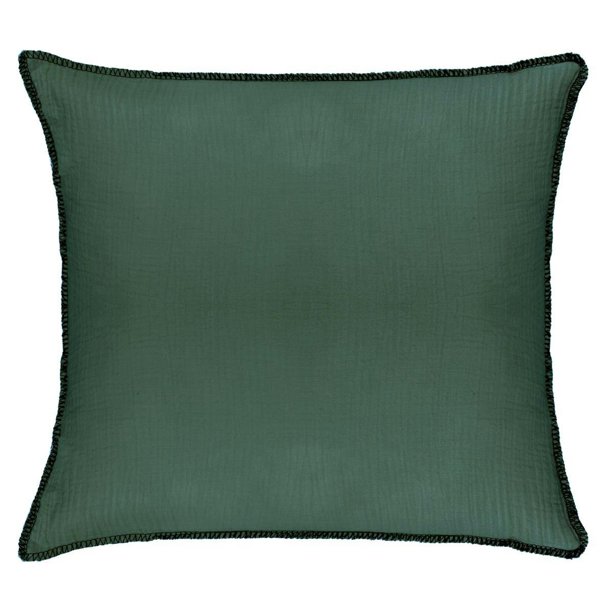 Coussin surpiqure vert cèdre