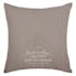 Coussin taupe Pivoines
