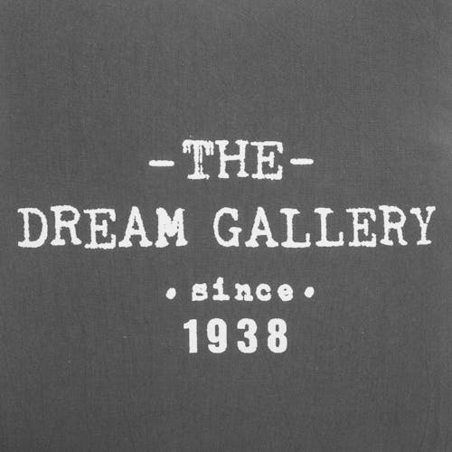 Coussin "The Dream Gallery" en coton gris foncé 40x40cm