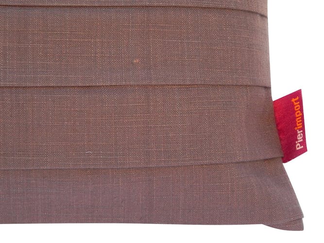 Coussin tissu coton plissé chocolat 40x40cm