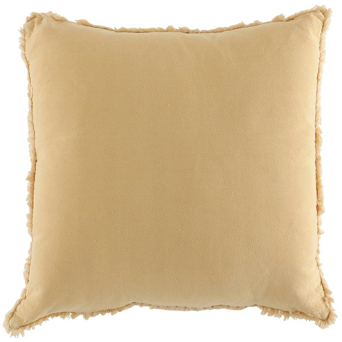 Coussin uni beige 45 x 45 cm