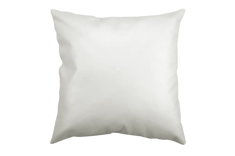 Coussin uni écru PU brillant 40x40cm