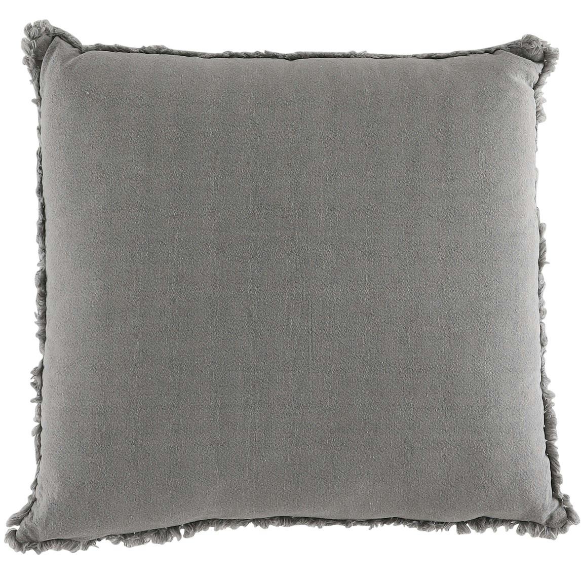 Coussin uni gris 45 x 45 cm