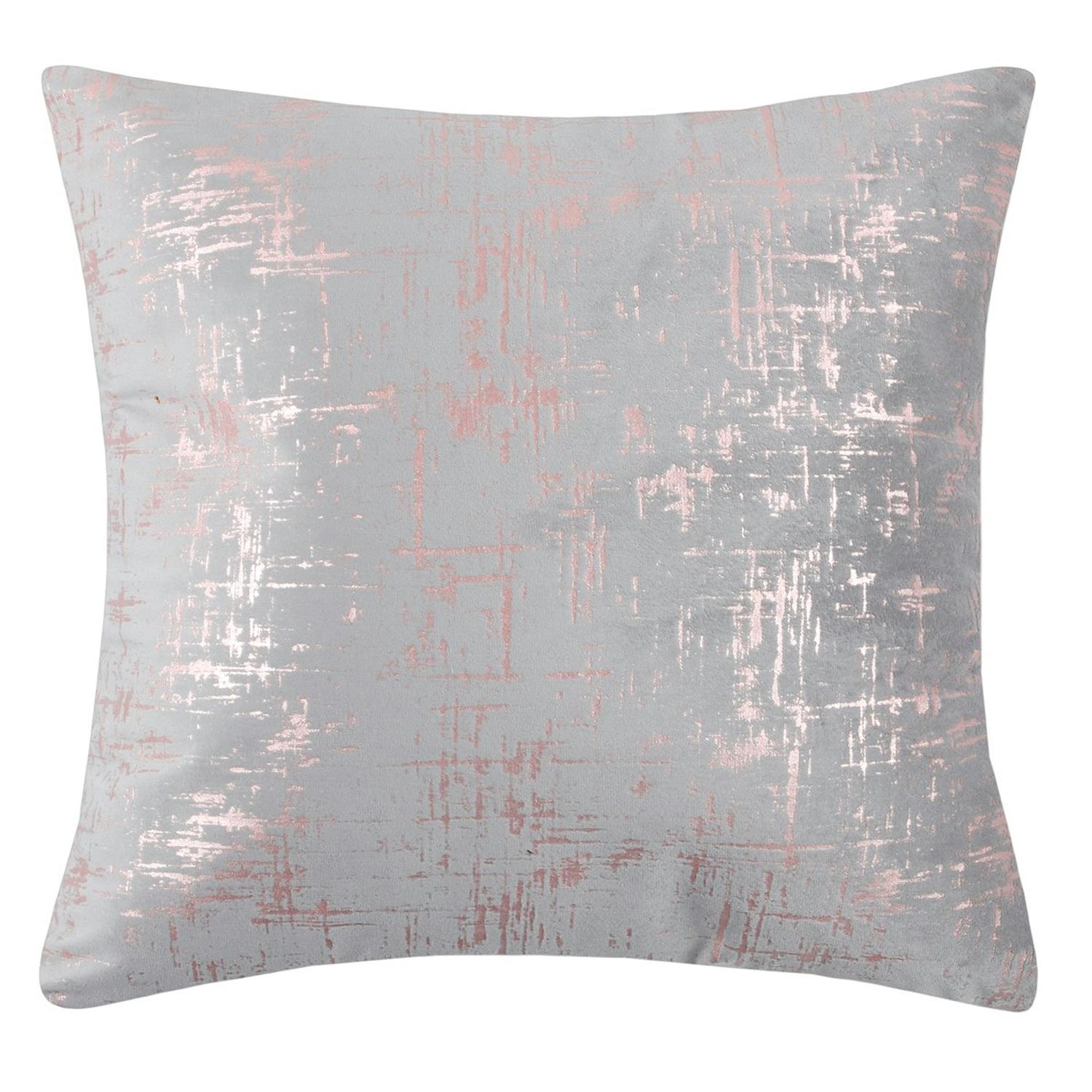 Coussin velours gris brillant 40 x 40 cm