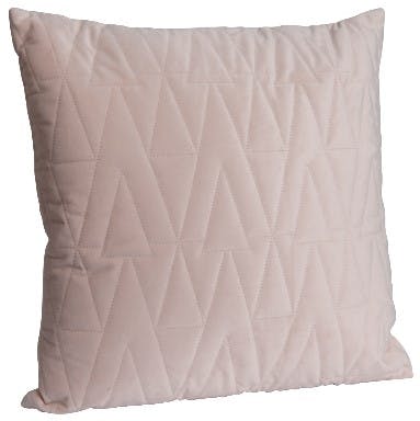 Coussin velours matelassé beige rosé