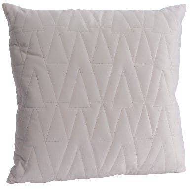 Coussin velours matelassé gris clair