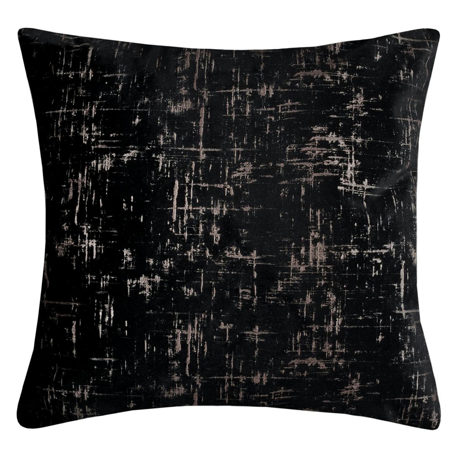 Coussin velours noir brillant 40 x 40 cm