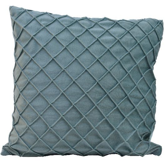 Coussin velours vert à reliefs