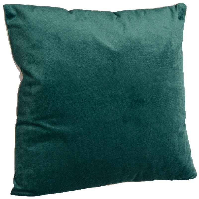 Coussin velours vert beige