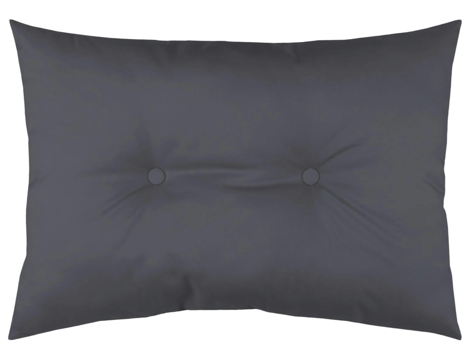 Coussin XL gris foncé capitonné