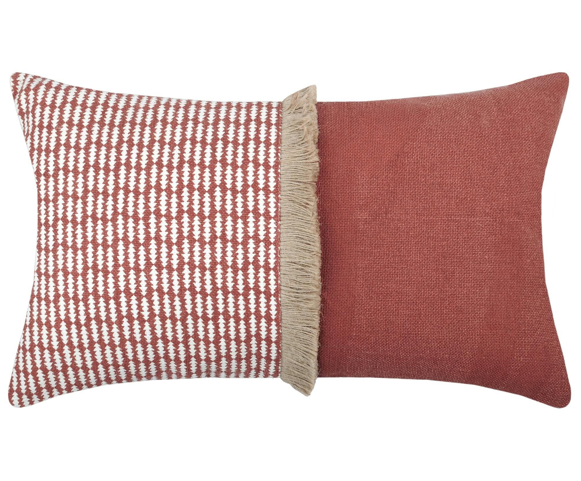 Coussin zigzag terracotta 30x50cm WILD AFRICA