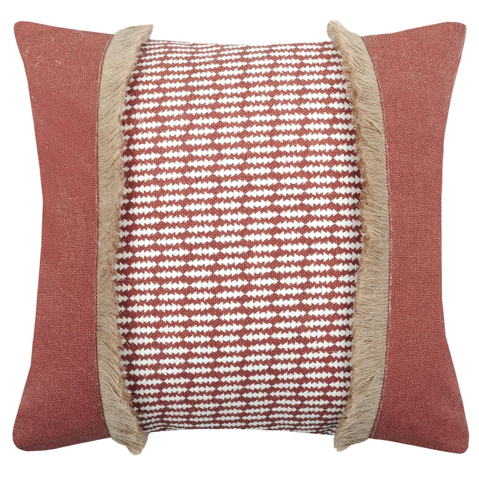 Coussin zigzag terracotta 40x40cm WILD AFRICA