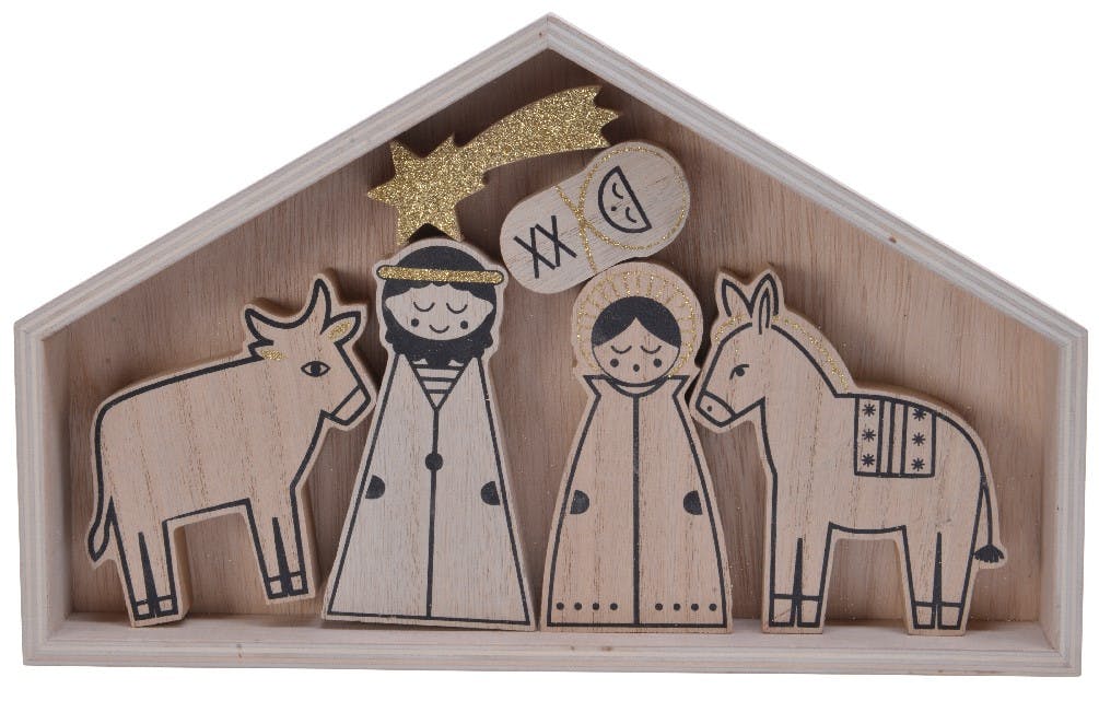 Crêche de Noël en bois