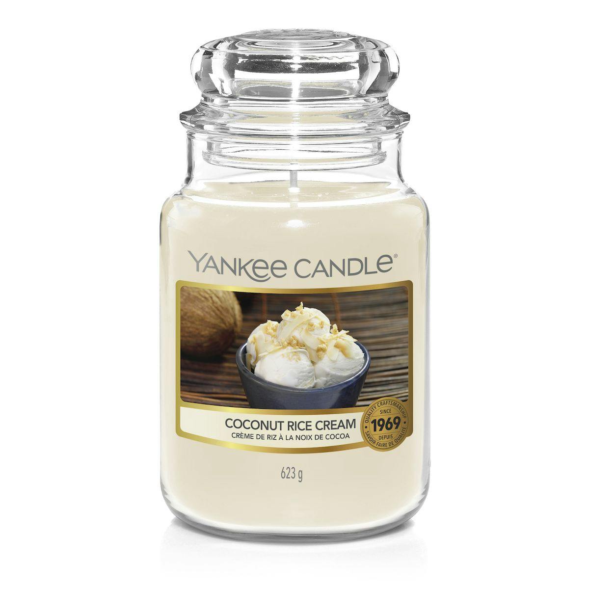 Crème de riz à la noix de coco bougie parfumée grande jarre YANKEE CANDLE