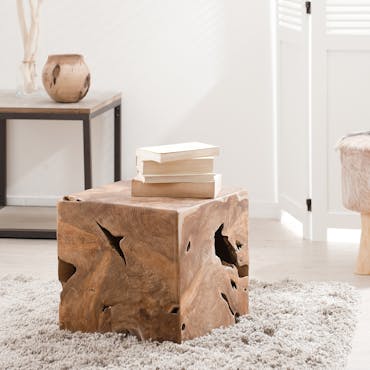  Cube en bois de teck POLO