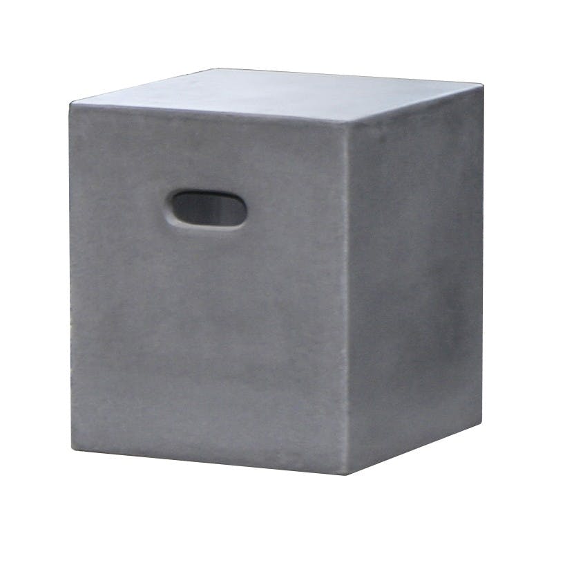 Cube - Pouf de jardin Aspect Béton HERCULE