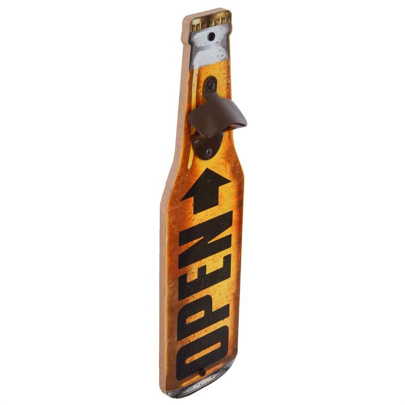 Décapsuleur forme Bouteille de bière jaune 40x10x4cm