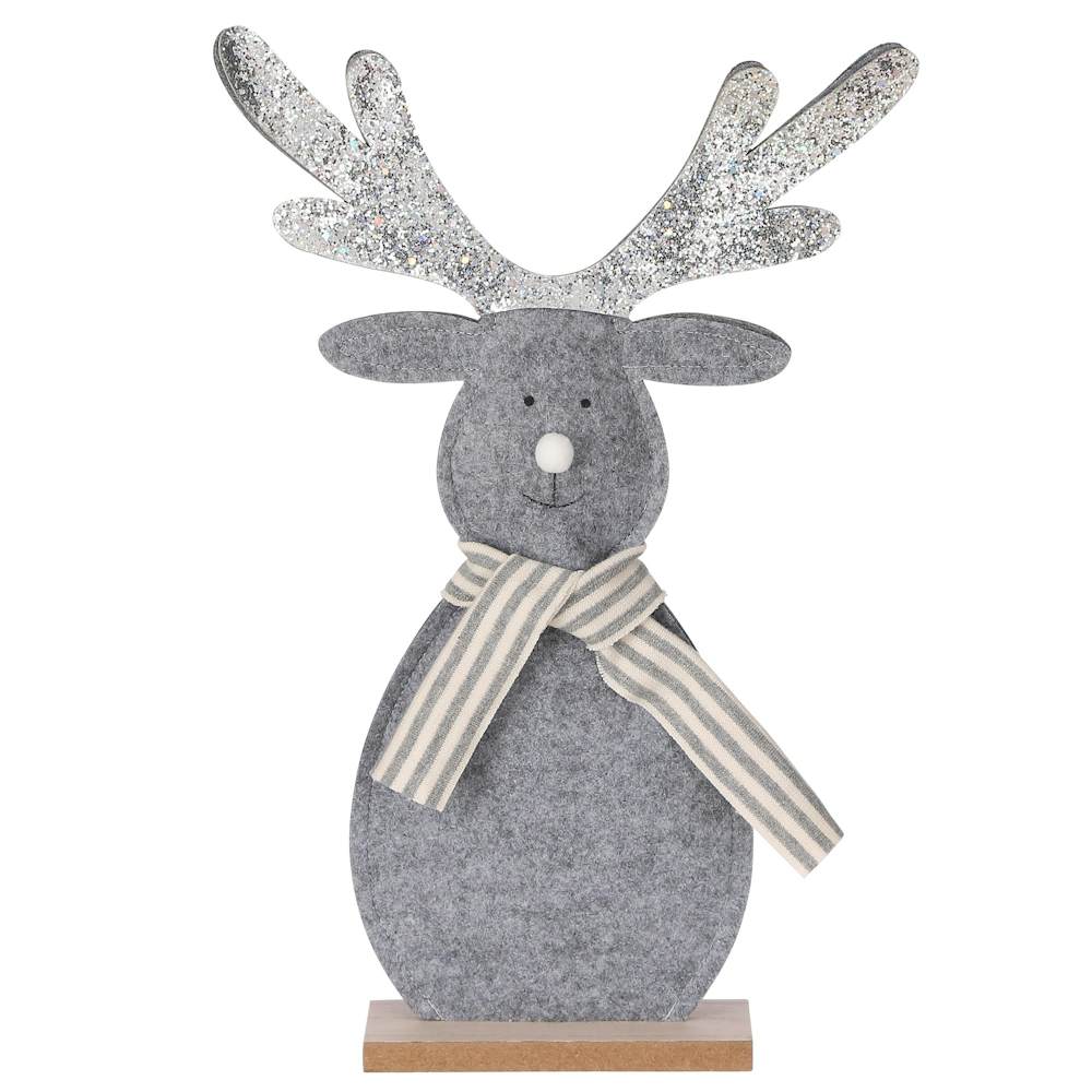 Déco de Noël à poser renne gris | Décorations de Noël | Pier Import