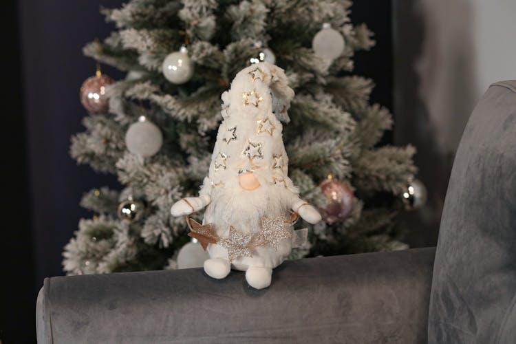 Déco de Noël gnome avec leds 40 cm
