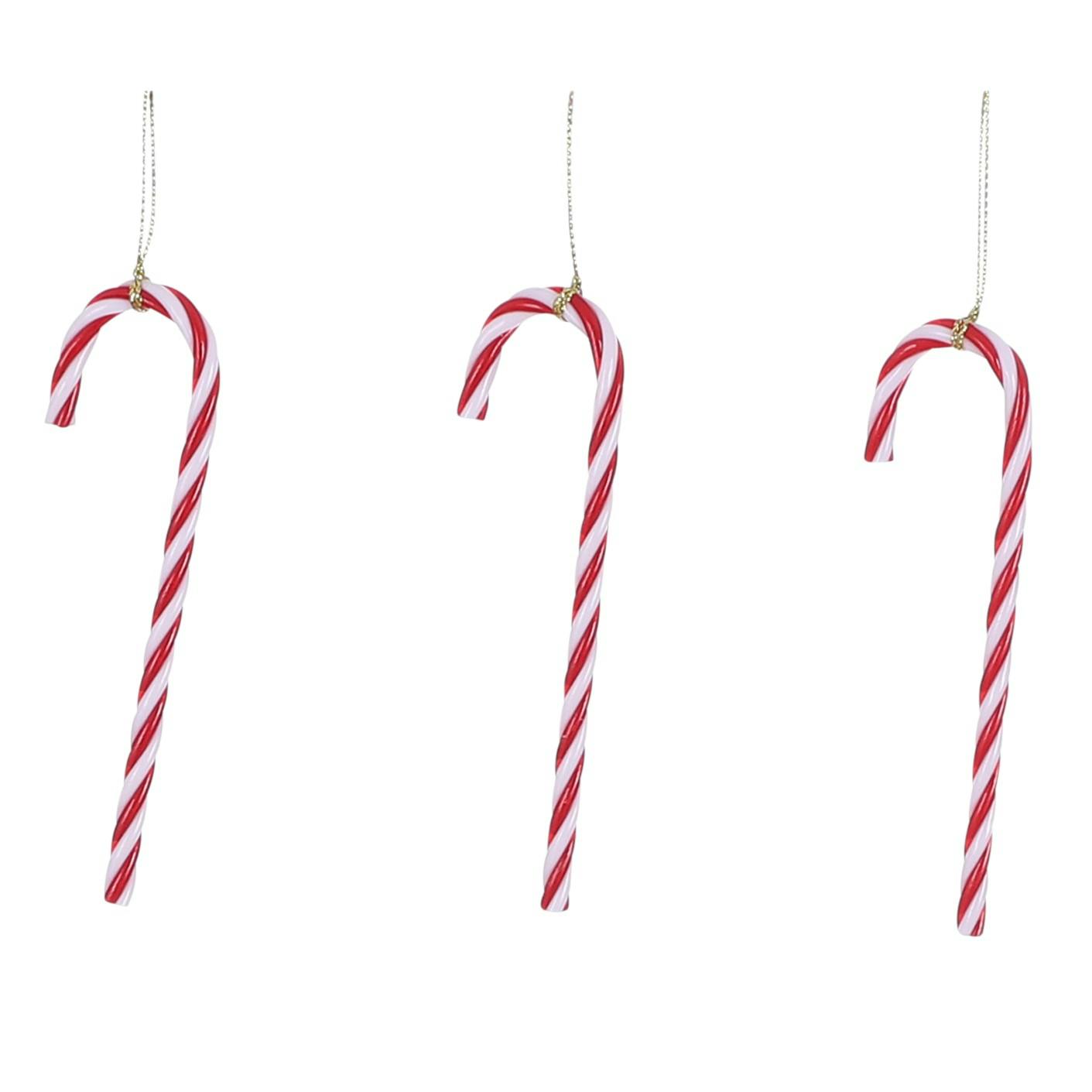 Déco de sapin sucre d'orge (lot de 3)