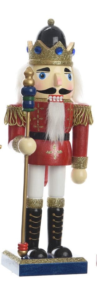 Décoration de noël Soldat en bois bleu 25cm