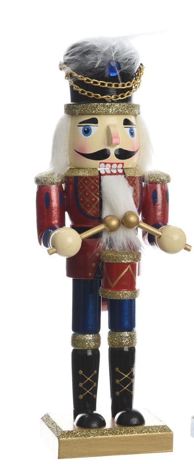 Décoration de noël Soldat en bois doré 25cm