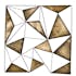 Décoration murale Abstraite Assemblage de Triangles métal tons dorés 81x83cm