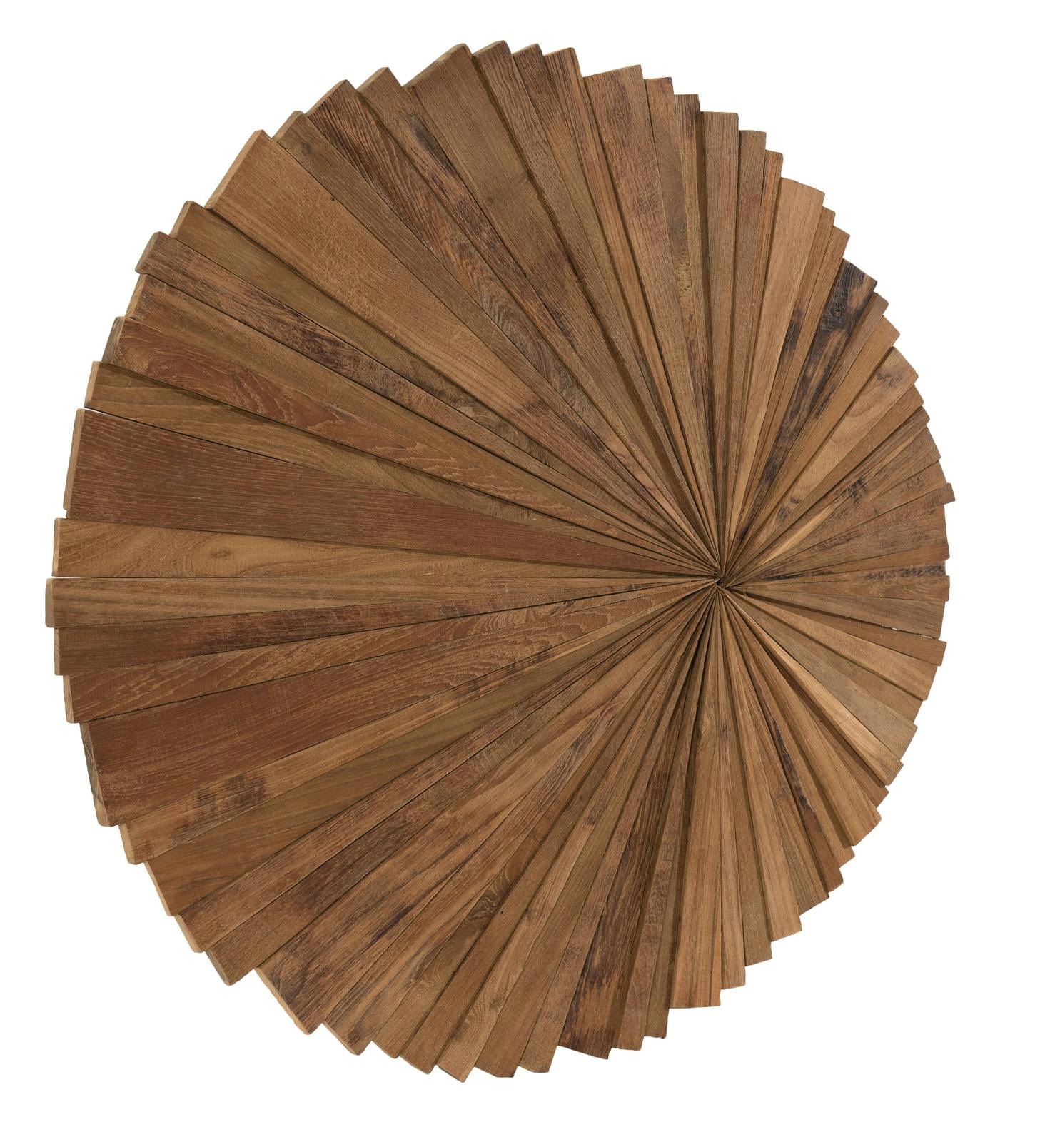 Décoration murale en Teck "bois flotté" modèle n°18 D80x5cm POLO