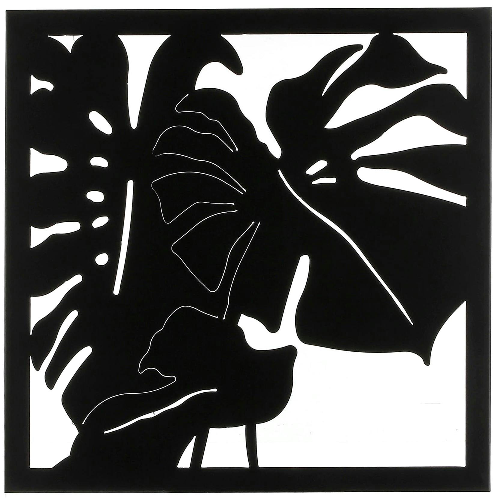 Décoration murale feuilles de Monstera noires 56 cm
