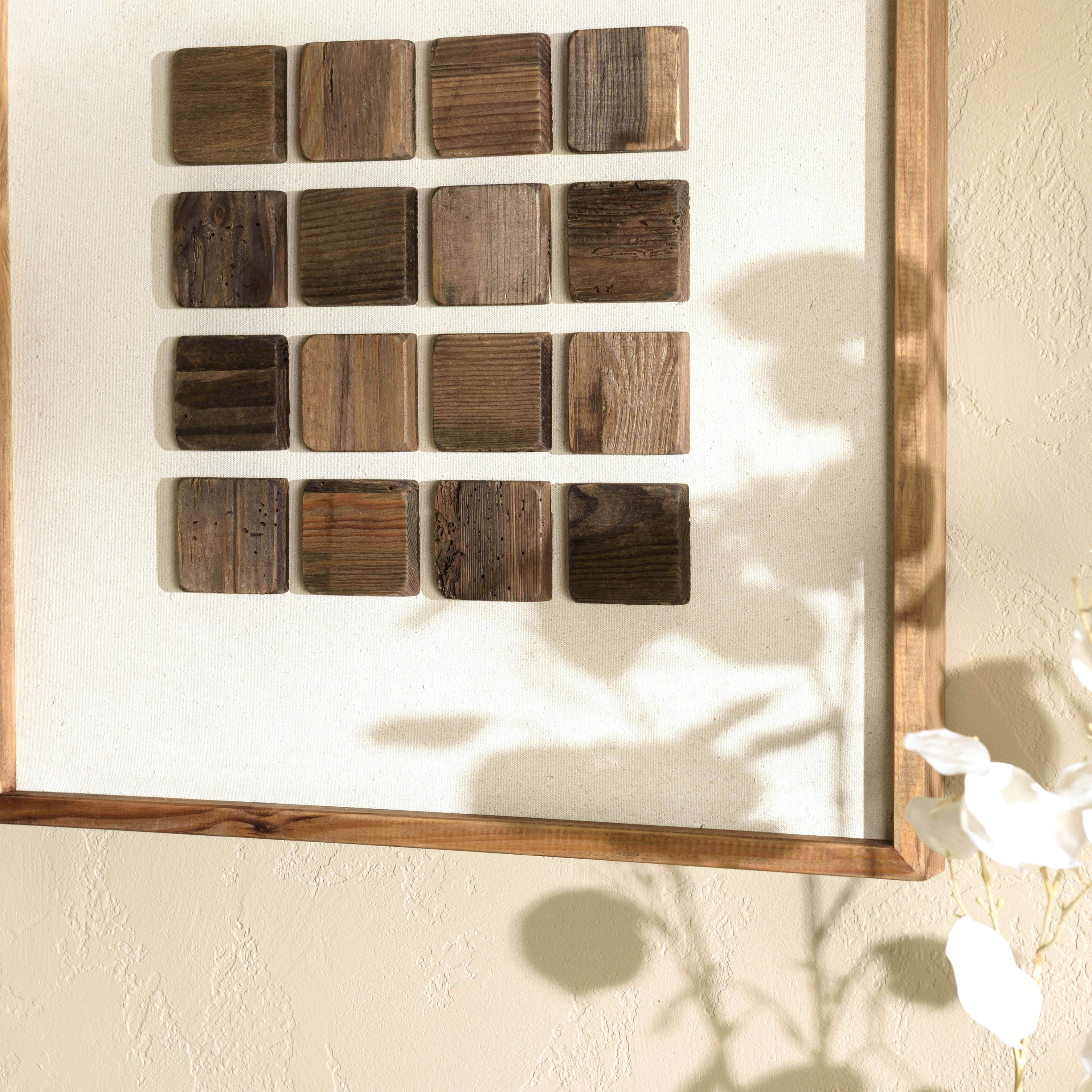 Plaque Murale Décorative Japandi 'Something Good Everyday' – Bois Et Métal, 16x16