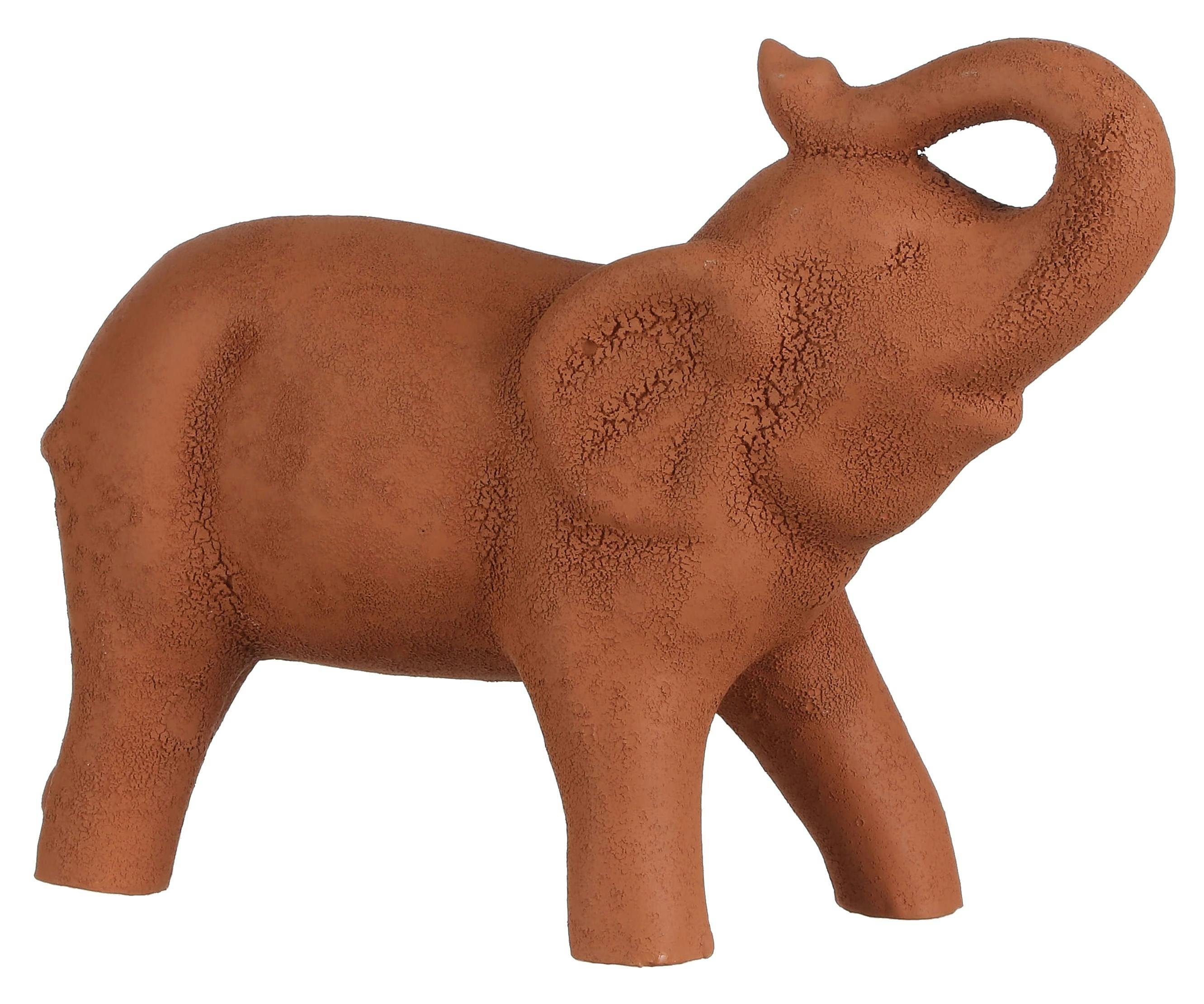 Eléphant déco céramique terracotta