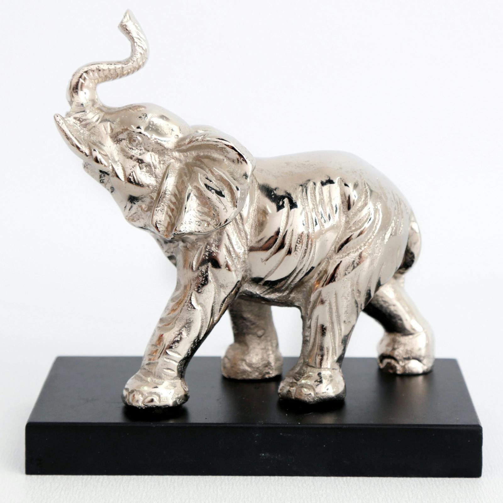 Eléphant en aluminium PM sur socle