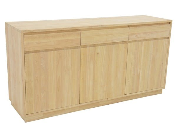 Enfilade / Buffet long Hévéa 3 portes, 3 tiroirs 160x45x81cm BALTIC