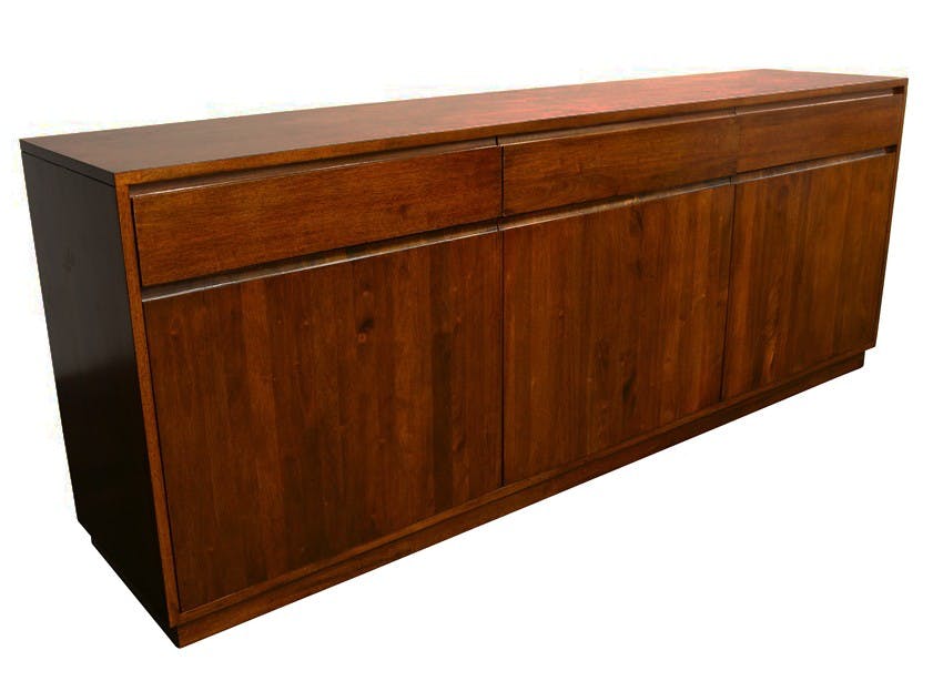 Enfilade / Buffet long Hévéa 3 portes, 3 tiroirs 213x45x81cm BALTIC