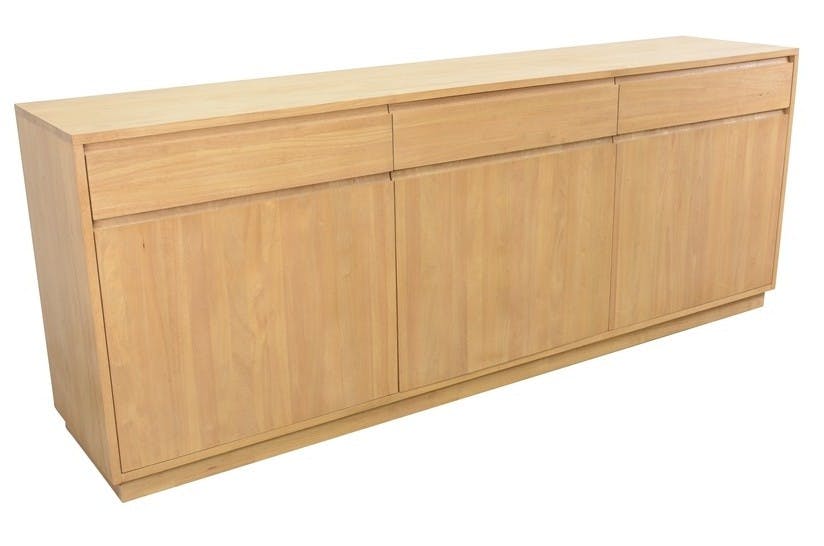 Enfilade / Buffet long Hévéa 3 portes, 3 tiroirs 213x45x81cm BALTIC