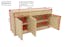 Enfilade / Buffet long Hévéa 3 portes, 3 tiroirs 213x45x81cm BALTIC