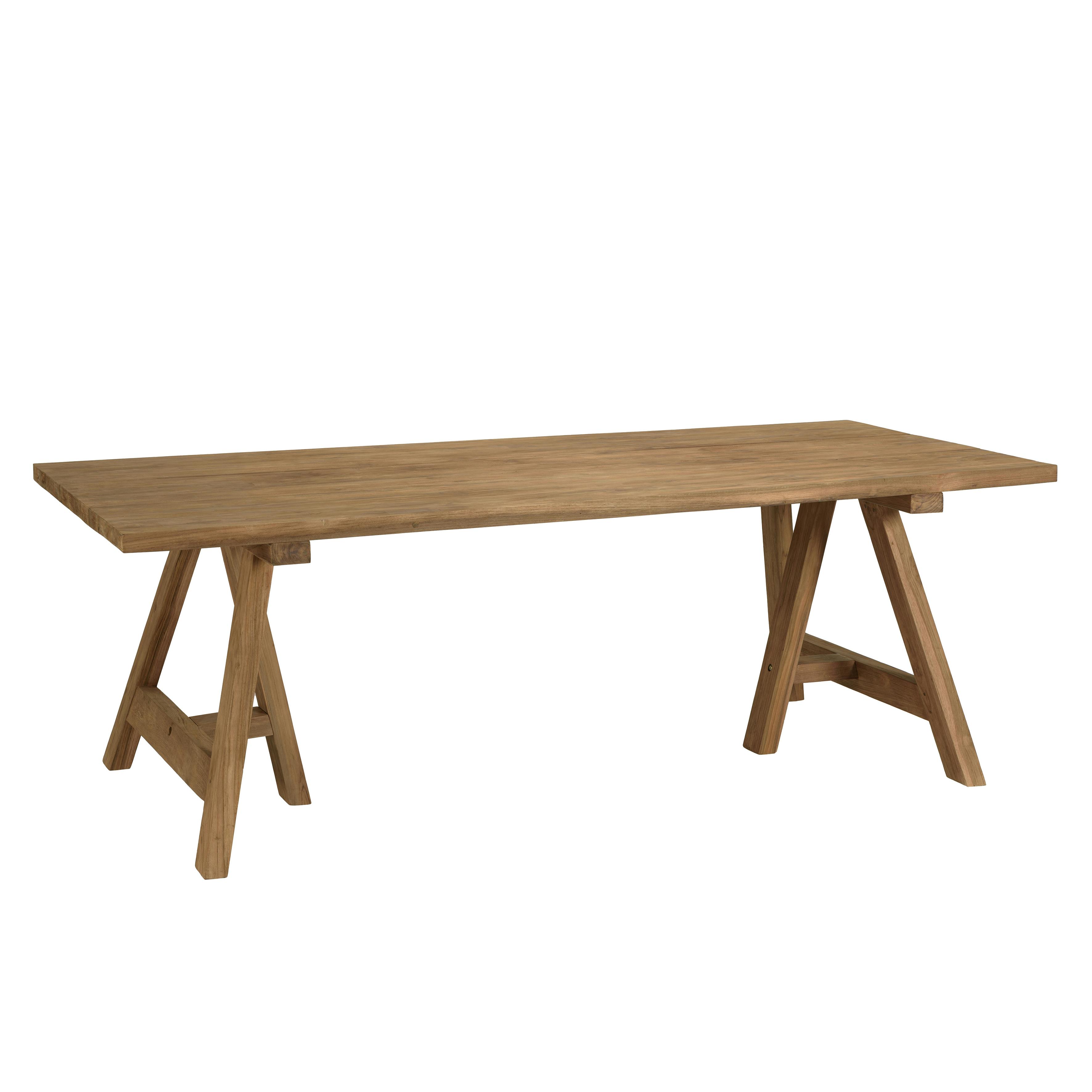Ensemble de jardin table pieds en H et 6 chaises en rotin synthétique LUMIO