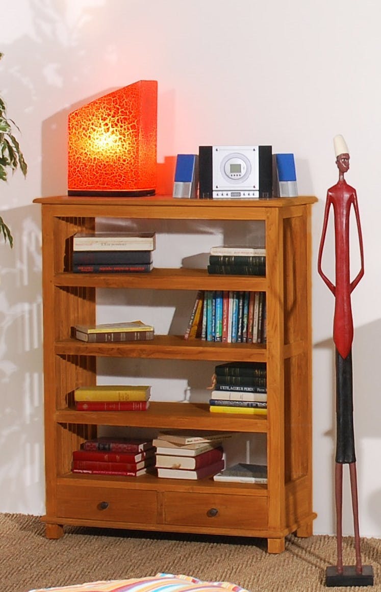 Etagère 2 tiroirs L80 x H105cm BISHO