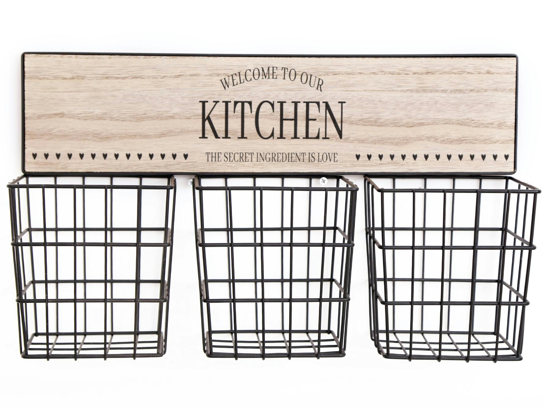 Etagère 3 paniers métal "Kitchen"