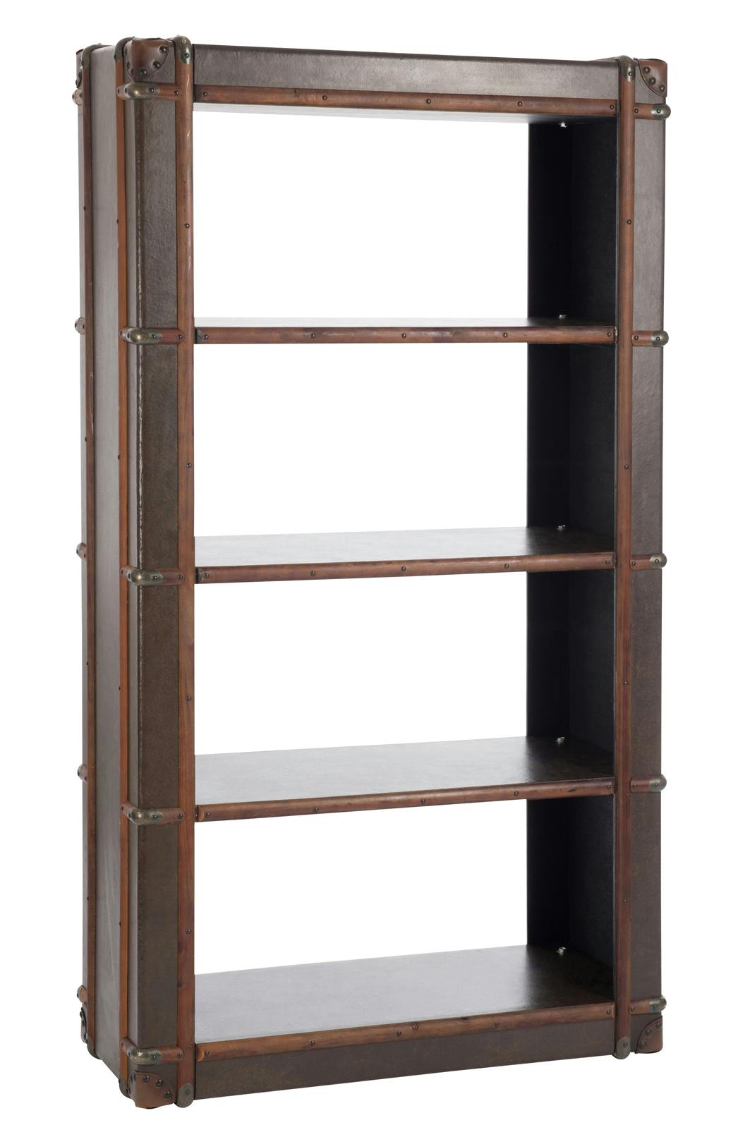 Etagère 4 niveaux bois brun - 102x42x182cm
