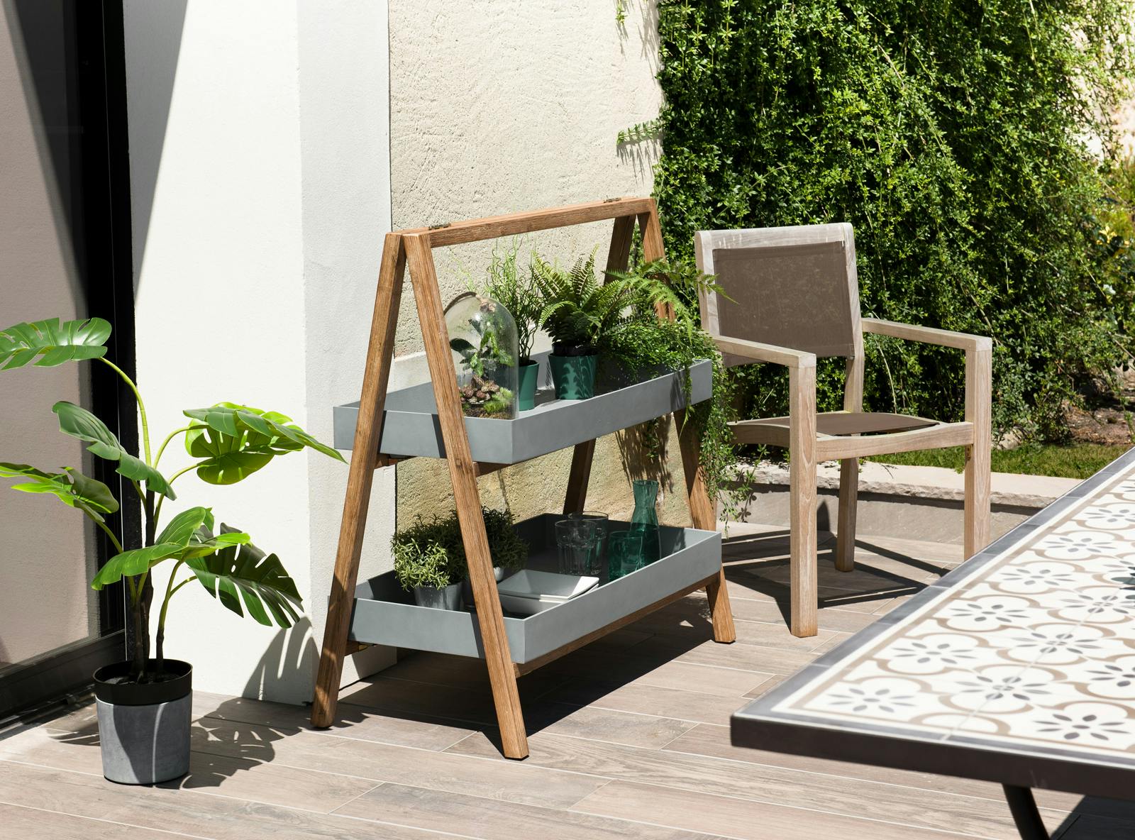 Etagère à plantes effet béton GM HERCULE