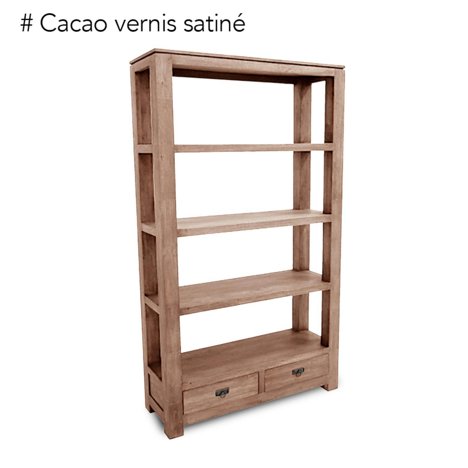 Etagère bibliothèque bois hévéa 110x190cm HELENA