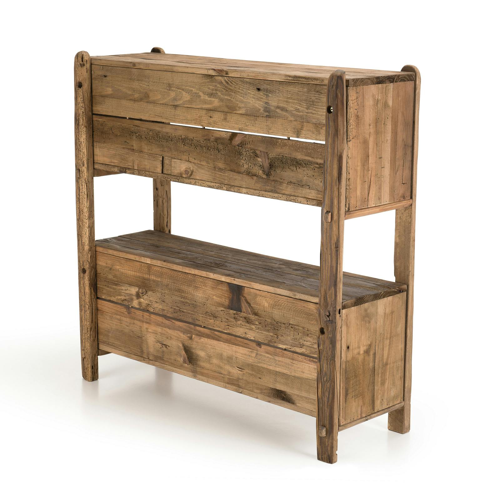 Coffre De Rangement Avec Poignées En Bois Recyclé