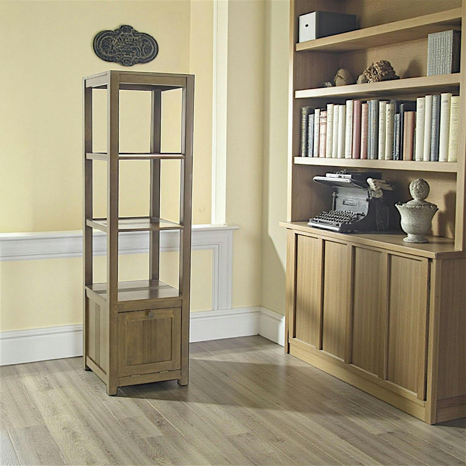 Etagère colonne 1 porte hévéa 162cm GALA