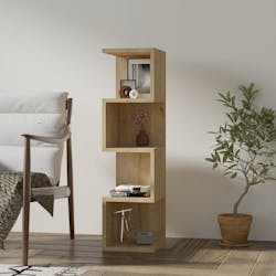 Étagère colonne design - effet bois clair MARFA